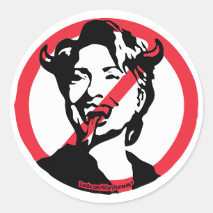 Satin Hillary Anti-Hillary-Aufkleber Runder Aufkleber