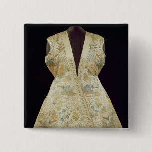 Satin-Jagd-Mantel gestickt mit Seiden herein Button