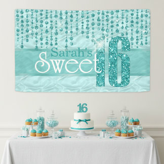 Satin Jewel 16 . Geburtstag Aquamarin ID260 Banner