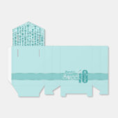 Satin Jewel 16 . Geburtstag Aquamarin ID260 Geschenkschachtel (Ungefaltet)