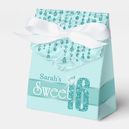 Satin Jewel 16 . Geburtstag Aquamarin ID260 Geschenkschachtel (Vorderseite)