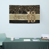 Satin Jewel 16 . Geburtstag Black Gold ID260 Banner (Messeveranstaltung)