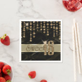 Satin Jewel 16 . Geburtstag Black Gold ID260 Serviette (Beispiel)
