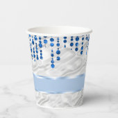 Satin Jewel 16 . Geburtstag Blue ID260 Pappbecher (Rückseite)