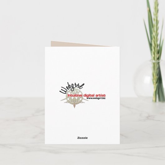 Satin Lace Monogram Dankeschön Karte (Rückseite)