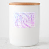 Satin Lila Ombre Calligraphy Text Signature Chic Lebensmitteletikett (Vorderseite)