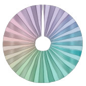 Satin-Pastellregenbogen-Muster-Baum-Rock Polyester Weihnachtsbaumdecke (Vorderseite)