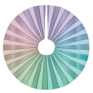 Satin-Pastellregenbogen-Muster-Baum-Rock Polyester Weihnachtsbaumdecke