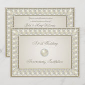 Satin Pearl 30. Hochzeitstag 12x18-Einladung Einladung (Vorne/Hinten)