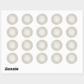 Satin Pearl 30. Hochzeitsticker Runder Aufkleber (Blatt)