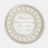 Satin Pearl 30th Wedding Anniversary Magnet (Vorne)