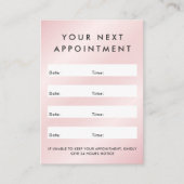 Satin pink, benutzerdefiniertes Logo, vertikale Te Terminkarte (Vorderseite)