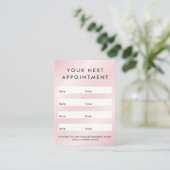 Satin pink, benutzerdefiniertes Logo, vertikale Te Terminkarte (Stehend Vorderseite)