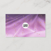 Satin Pink Lila Glitzer Business Danke Karte (Rückseite)