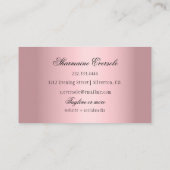 Satin Pink und Gray Chandelier Visitenkarte (Rückseite)
