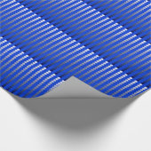 Satin-Punkte - Kobaltblau und Zinnstoff Geschenkpapier (Ecke)