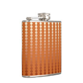 Satin-Punkte - Rost und Kupfer Flachmann (Rechts)