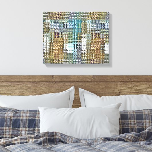 Satin Quilt Leinwanddruck (Insitu (Schlafzimmer))