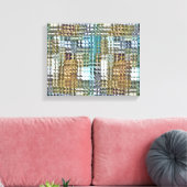 Satin Quilt Leinwanddruck (Insitu (Wohnzimmer))