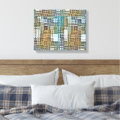 Satin Quilt Leinwanddruck (Insitu (Schlafzimmer))