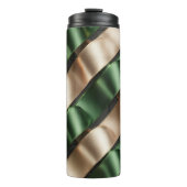 Satin Ribbon Pattern – Elegant Soft Fabric Loop  Thermosbecher (Vorderseite)