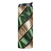 Satin Ribbon Pattern – Elegant Soft Fabric Loop  Thermosbecher (Nach links gedreht)