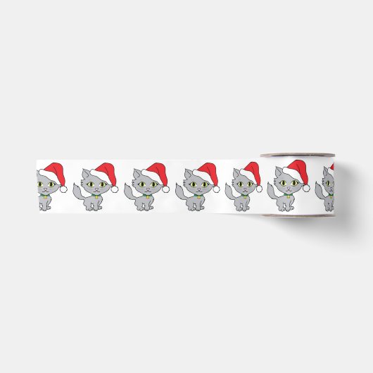 Satin Ribbon/Santa Kitty Satinband (Vorderseite)