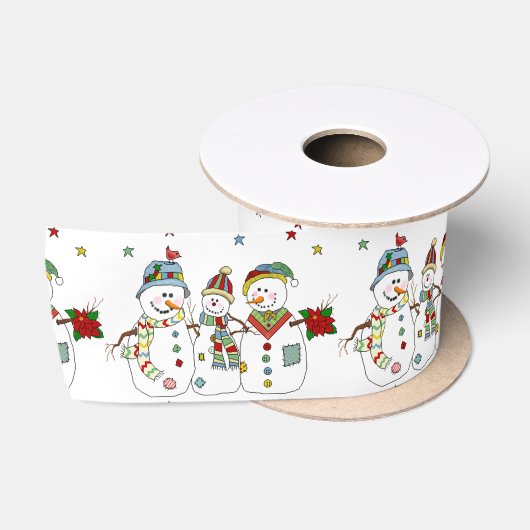 Satin Ribbon/Snowmen Satinband (Spule)