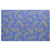 Satin Sheen Gold Blätter auf Cerulean Blue Stoff (Fat Quarter (45,7 x 55,9 cm))