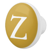 Satin Sheen Gold Mit Monogramm Keramikknauf (Rechts)