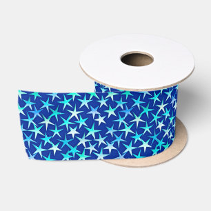 Satin Stars in Pastel Blue & Cobalt Blue Satinband