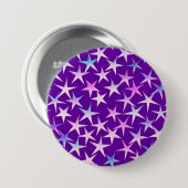 Satin stars, Lavendel auf lila Button (Vorne & Hinten)