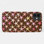 Satin stars, rosa auf Schokolade Case-Mate iPhone Hülle (Rückseite (Horizontal))