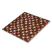 Satin stars, rosa auf Schokolade Fliese (Seite)