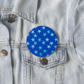 Satin-Sterne, blass blau auf Kobalt Button (Beispiel)