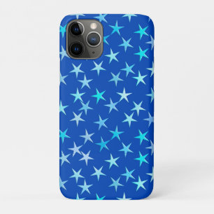 Satin-Sterne, blass blau auf Kobalt Case-Mate iPhone Hülle