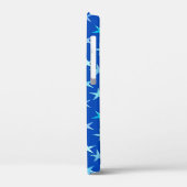 Satin-Sterne, blass blau auf Kobalt Case-Mate iPhone Hülle (Rückseite / Links)