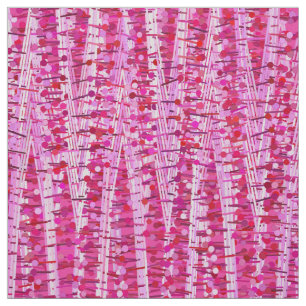Satin-Streifen und Punkte abstrakt, Fuchsien-Rosa Stoff