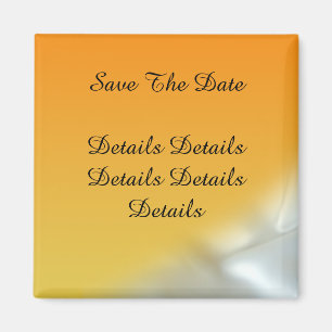 Satin Summer Sun Save the Date Wedding Magnet