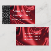 Satin-und Spitze-Visitenkarten Visitenkarte (Vorne/Hinten)