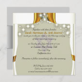 Satin und Stars jüdische Hochzeit Einladung (Vorne/Hinten)