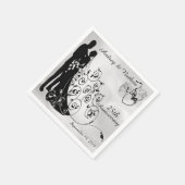 Satin Wedding Jubiläum Personalisiert Napkins Serviette (Ecke)