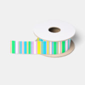 Satinband mit Pastellstreifen (Spule)