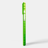 Satindots - Kalkgrün Case-Mate iPhone Hülle (Rückseite / Links)