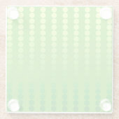 Satindots - Kalkgrün Glasuntersetzer (Rückseite)