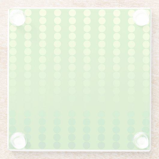 Satindots - Kalkgrün Glasuntersetzer (Rückseite)