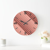 Satindots - Korallen und Zinnhalter Große Wanduhr (Zuhause)