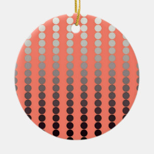 Satindots - Korallen und Zinnhalter Keramikornament
