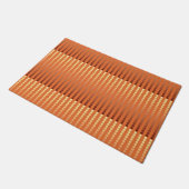 Satindots - Rostbraun und Gold Fußmatte (Schrägansicht)