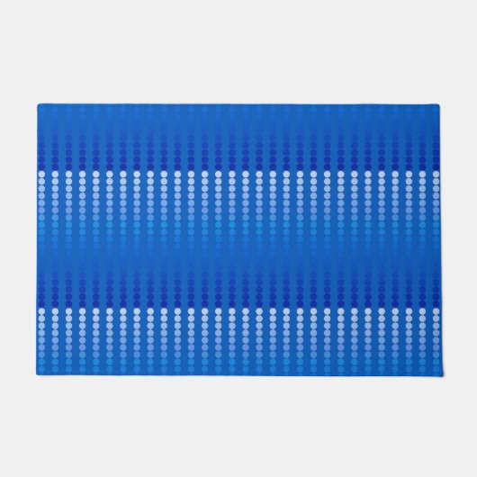 Satindots - Stahlblau Fußmatte (Vorderseite)